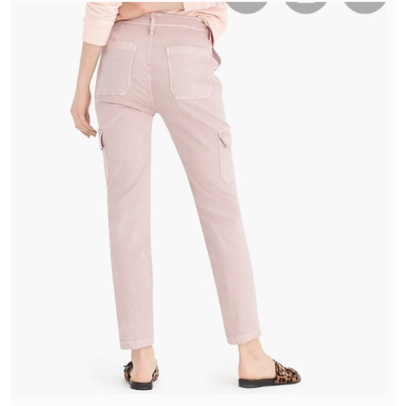 NWT J. Crew The Straight Leg Cargo High-Rise Pants in Pebble -Size 31 - Picture 6 of 11